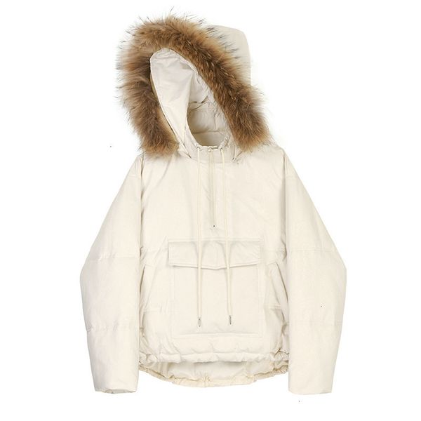 fur hooded white big size cotton-padded coat long sleeve loose fit women parkas fashion tide new utumn winter 2019 as066, Black
fur hooded white big size cotton-padded coat long sleeve loose fit women parkas fashion tide new utumn winter 2019 as066, Black