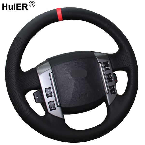 huier hand sewing car steering wheel cover red marker for discovery 3 2004-2009 comfortable breathable car styling
huier hand sewing car steering wheel cover red marker for discovery 3 2004-2009 comfortable breathable car styling