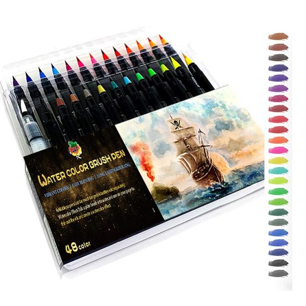 soft watercolor paint brush pens for art painting markers coloring books 
soft watercolor paint brush pens for art painting markers coloring books