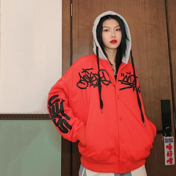 women's down & parkas tooling street cotton fashion brand 2021 korean loose trend winter thickened jacket with hooded jackets coat coat, Black
women's down & parkas tooling street cotton fashion brand 2021 korean loose trend winter thickened jacket with hooded jackets coat coat, Black