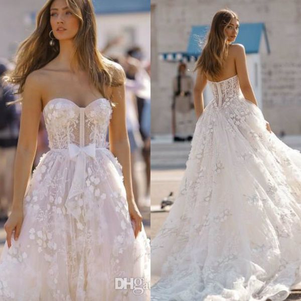 2020 berta wedding dresses sweetheart neck lace bridal gowns 3d applique backless beach wedding dress plus size vestidos de noiva, White
2020 berta wedding dresses sweetheart neck lace bridal gowns 3d applique backless beach wedding dress plus size vestidos de noiva, White