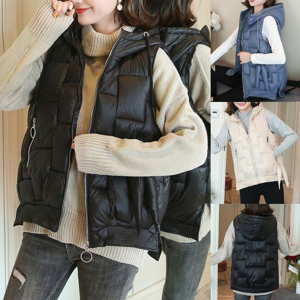 jackets women 2019 new solid short outerwear cotton jackets pocket loose hooded vest coats jacket ladies basic street coat, Black;white
jackets women 2019 new solid short outerwear cotton jackets pocket loose hooded vest coats jacket ladies basic street coat, Black;white