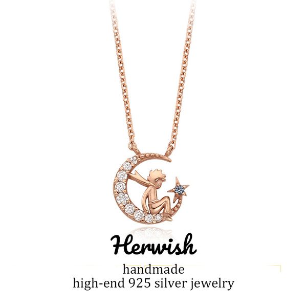herwish the little prince pendant necklace 925 sterling silver bling ziconia figure link chain necklaces women jewelry
herwish the little prince pendant necklace 925 sterling silver bling ziconia figure link chain necklaces women jewelry