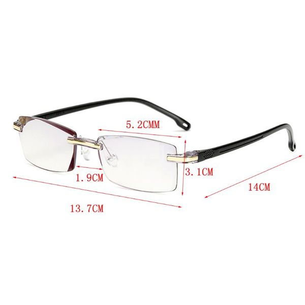 ultralight rimless reading glasses clear lens anti-blu-ray radiation computer presbyopia readers +1.0 to +4.0, Silver
ultralight rimless reading glasses clear lens anti-blu-ray radiation computer presbyopia readers +1.0 to +4.0, Silver