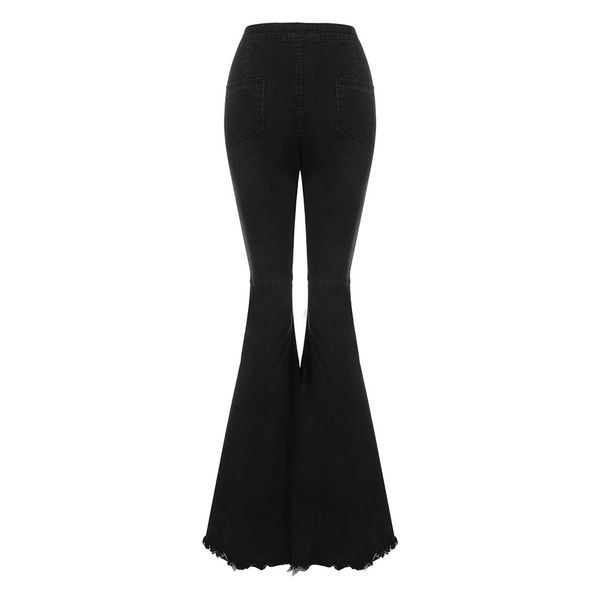 women's bodycon high waist denim flared pants jeans women wide leg pants vintage stretch horn black jeans for ladies, Blue
women's bodycon high waist denim flared pants jeans women wide leg pants vintage stretch horn black jeans for ladies, Blue