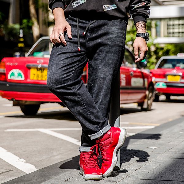 punk style men drawstring vintage black denim pants runway slim racer biker jeans fashion hiphop straight jean for men plus size, Blue
punk style men drawstring vintage black denim pants runway slim racer biker jeans fashion hiphop straight jean for men plus size, Blue