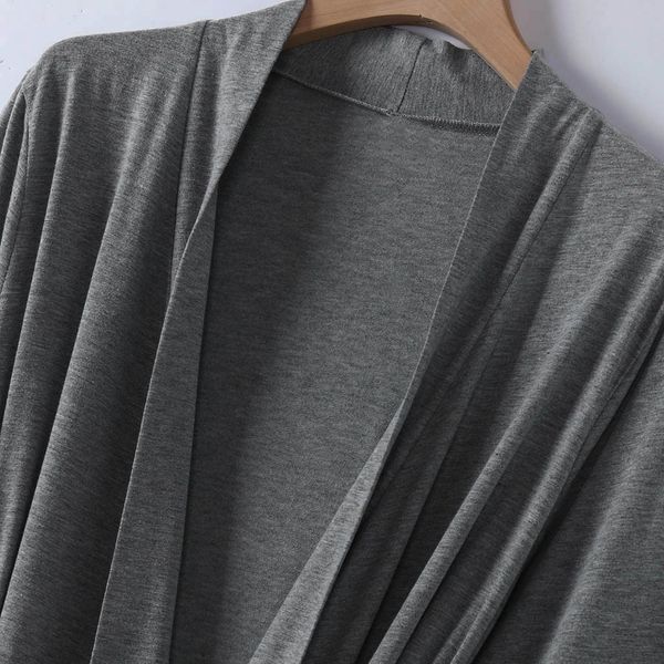 women's sleepwear solid cotton blends 4/3 sleeve v-neck lightweight with belt pocket long robe bathrobe roupão de cor sólida #e, Black;red
women's sleepwear solid cotton blends 4/3 sleeve v-neck lightweight with belt pocket long robe bathrobe roupão de cor sólida #e, Black;red