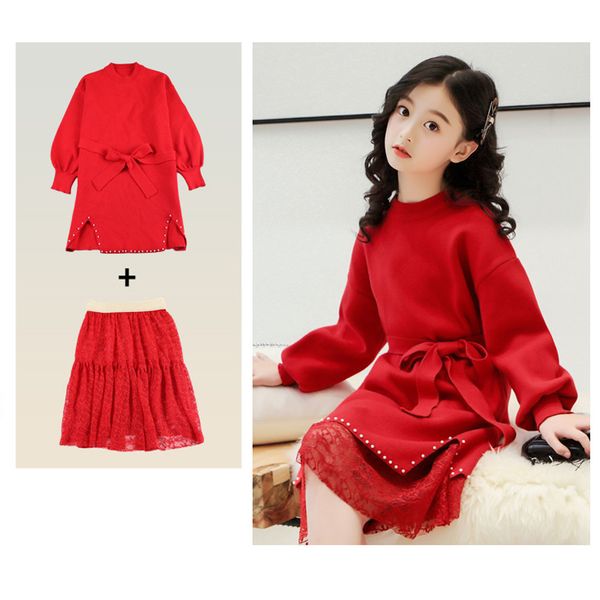 autumn winter elegant knit dress suits for girl 10 12 years princess party christmas red girls clothing 2pieces kids clothes set, White
autumn winter elegant knit dress suits for girl 10 12 years princess party christmas red girls clothing 2pieces kids clothes set, White