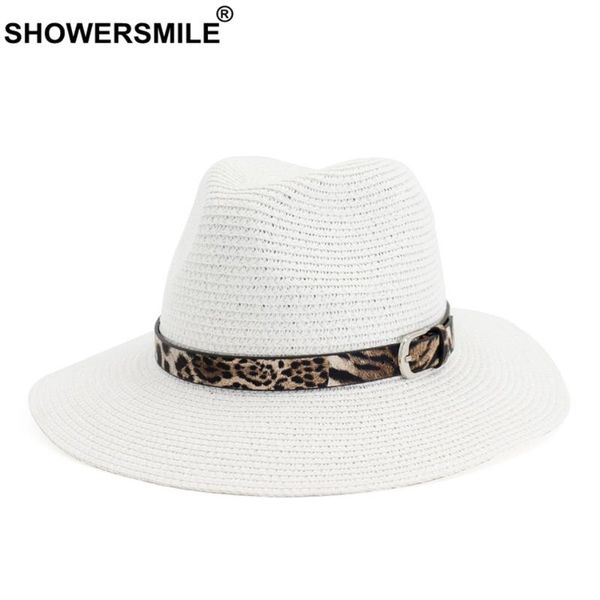 showersmile women white sun hats straw beach summer hats with leopard belt female wide brim uv protection ladies jazz, Blue;gray
showersmile women white sun hats straw beach summer hats with leopard belt female wide brim uv protection ladies jazz, Blue;gray