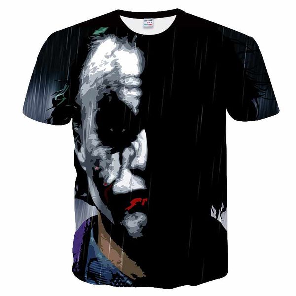 2019 new half face joker 3d t shirt funny character joker brand clothing design 3d t-shirt summer style tees print hip hop q1072, White;black
2019 new half face joker 3d t shirt funny character joker brand clothing design 3d t-shirt summer style tees print hip hop q1072, White;black