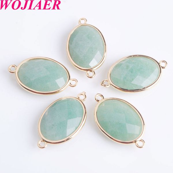 wojiaer shiny oval faceted natural stone beads double hole pendant connector for female necklaces earrings jewelry making dbz903, Black
wojiaer shiny oval faceted natural stone beads double hole pendant connector for female necklaces earrings jewelry making dbz903, Black