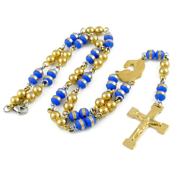 fashion yellow / blue beads jesus cross pendant rosary necklace for men women charm jewelry gift hn094, Silver
fashion yellow / blue beads jesus cross pendant rosary necklace for men women charm jewelry gift hn094, Silver
