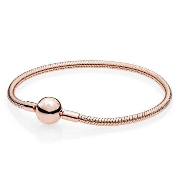 original 925 sterling silver bracelet rose moments smooth ball clasp snake chain bangle fit women bead charm diy fashion jewelry, Black
original 925 sterling silver bracelet rose moments smooth ball clasp snake chain bangle fit women bead charm diy fashion jewelry, Black