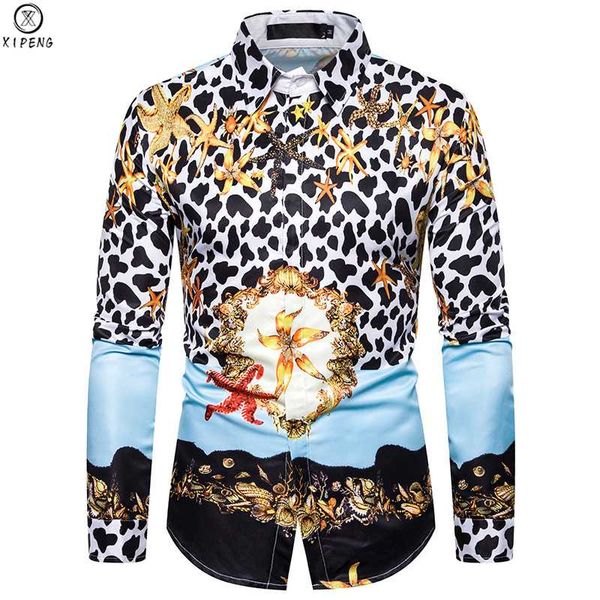 leopard print men shirt long sleeve streetwear luxury floral mens dress shirts hip hop camisa social masculina 3xl, White;black
leopard print men shirt long sleeve streetwear luxury floral mens dress shirts hip hop camisa social masculina 3xl, White;black