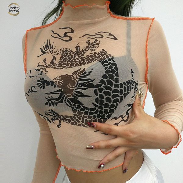 harajuku mesh crop long sleeve t shirt women kawaii dragon graphic tees see through turtleneck summer tshirt, White
harajuku mesh crop long sleeve t shirt women kawaii dragon graphic tees see through turtleneck summer tshirt, White