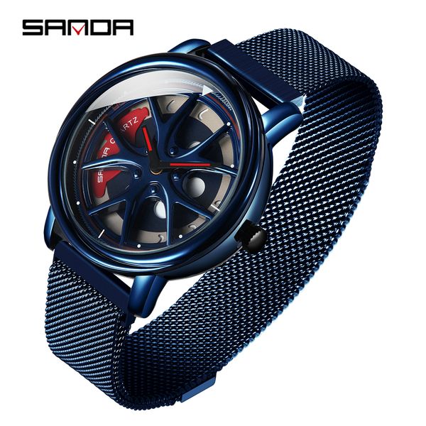 sanda brand luxury mesh steel strap men watch fashion wheel shape rotating dial waterproof quartz watches relogio masculino 1025, Slivery;brown
sanda brand luxury mesh steel strap men watch fashion wheel shape rotating dial waterproof quartz watches relogio masculino 1025, Slivery;brown