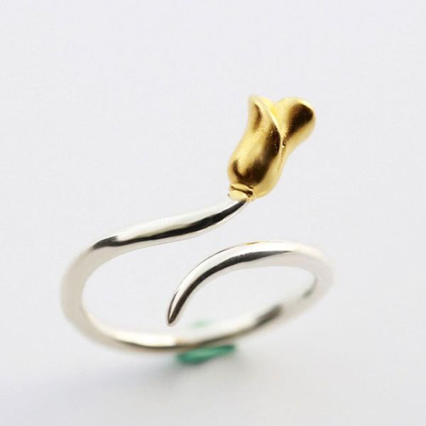 wholesale-simple design silver flower rose ring buds gold tone matt adjustable midi ring size 925 jewelry
wholesale-simple design silver flower rose ring buds gold tone matt adjustable midi ring size 925 jewelry