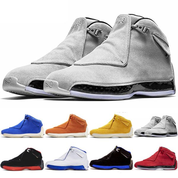 new men 18 18s basketball shoes toro red suede yellow orange blue royal cool grey og mens sport trainer athletic sneakers size 7-13
new men 18 18s basketball shoes toro red suede yellow orange blue royal cool grey og mens sport trainer athletic sneakers size 7-13