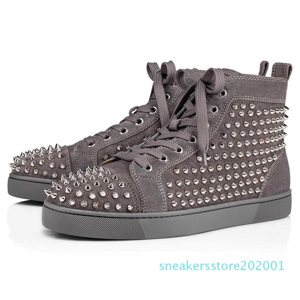 new designer shoes studded spikes fashion red suede leather mens womens flat bottoms luxury shoes party lovers sneakers 36-46 with box s01, Black
new designer shoes studded spikes fashion red suede leather mens womens flat bottoms luxury shoes party lovers sneakers 36-46 with box s01, Black