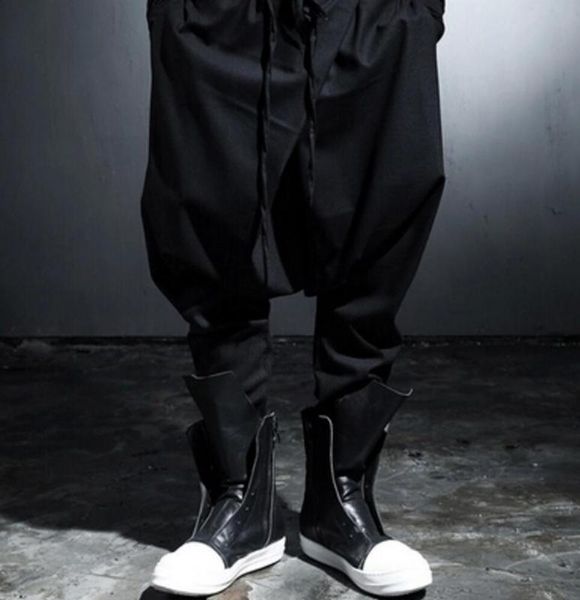 men's pants 27-46 2021 clothing gd hair stylist fashion street lower crotch casual harem plus size stage singer costumes, Black
men's pants 27-46 2021 clothing gd hair stylist fashion street lower crotch casual harem plus size stage singer costumes, Black