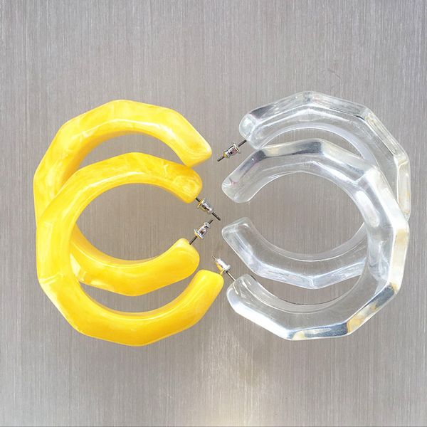 ujbox 2018 exaggerated large resin geometric polygonal hoop earrings women clear yellow pattern heavy hoop earrings, Golden
ujbox 2018 exaggerated large resin geometric polygonal hoop earrings women clear yellow pattern heavy hoop earrings, Golden