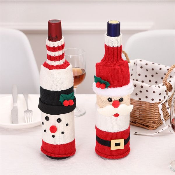 christmas wine bottle cover santa claus snowman knitted wine bottle sweater christmas dinner party table decorations x-mas gift jk1910
christmas wine bottle cover santa claus snowman knitted wine bottle sweater christmas dinner party table decorations x-mas gift jk1910