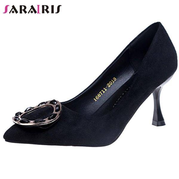 sarairis female office pointed toe pumps high heels shallow pumps women elegant metal decorating shoes woman, Black
sarairis female office pointed toe pumps high heels shallow pumps women elegant metal decorating shoes woman, Black