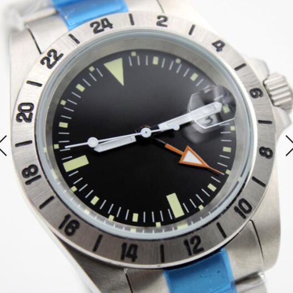 outdoor 40mm black dial stainless steel bracelet automatic mens watch fixed bezel man watches with dot hour markers, Slivery;brown
outdoor 40mm black dial stainless steel bracelet automatic mens watch fixed bezel man watches with dot hour markers, Slivery;brown