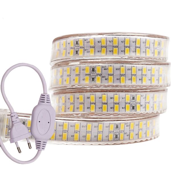 240leds/m double row led strip light 220v 110v 5730 smd flexible tape 5630 1m 2m 5m 10m 20m 50m 100m + power eu plug / us plug
240leds/m double row led strip light 220v 110v 5730 smd flexible tape 5630 1m 2m 5m 10m 20m 50m 100m + power eu plug / us plug