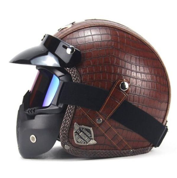new motorcycle helmet retro vintage synthetic leather open face helmet motorbike scooter cruiser chopper casco moto dot
new motorcycle helmet retro vintage synthetic leather open face helmet motorbike scooter cruiser chopper casco moto dot