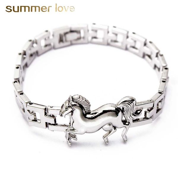 stainless steel horse charm bracelet for women thick watch chain bracelet europe style fashion jewelry wholesale, Black
stainless steel horse charm bracelet for women thick watch chain bracelet europe style fashion jewelry wholesale, Black