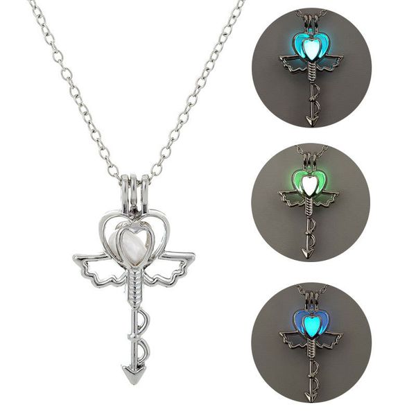 2019 ornaments noctilucent multicolor necklace cage pendeloque cut fluorescence angel key, Silver
2019 ornaments noctilucent multicolor necklace cage pendeloque cut fluorescence angel key, Silver