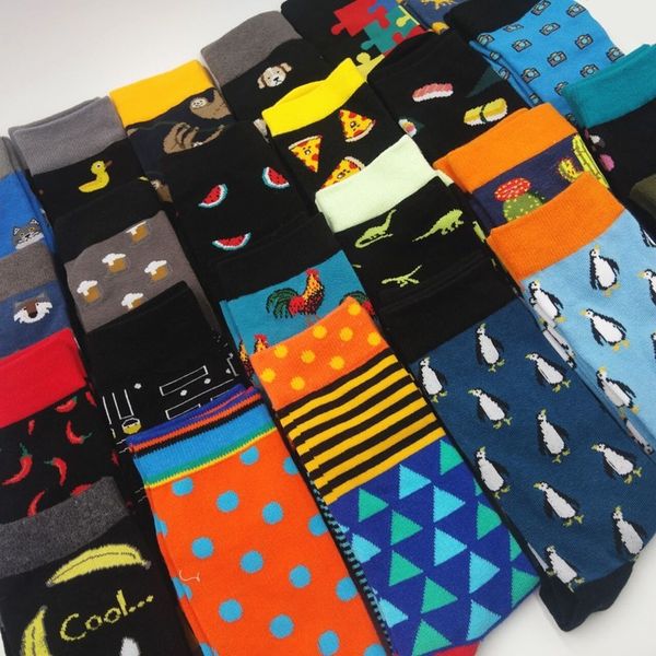 men socks creative penguin koala sloth duck cat dog beer cock animal socks happy man long cotton fashion crazy crew, Black
men socks creative penguin koala sloth duck cat dog beer cock animal socks happy man long cotton fashion crazy crew, Black