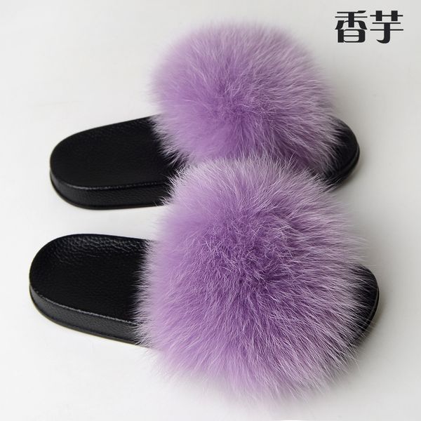 new women wool slippers luxury real fox hair fluffy fur warm soft indoor slippers furry flip flop mujer zapatillas t18, Black
new women wool slippers luxury real fox hair fluffy fur warm soft indoor slippers furry flip flop mujer zapatillas t18, Black
