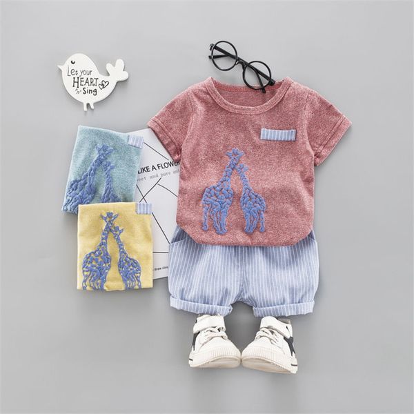 kids clothes suit new summer children boy girl giraffe t shirt shorts 2pcs/sets baby toddler clothing infant sportswear 0-4 year, White
kids clothes suit new summer children boy girl giraffe t shirt shorts 2pcs/sets baby toddler clothing infant sportswear 0-4 year, White