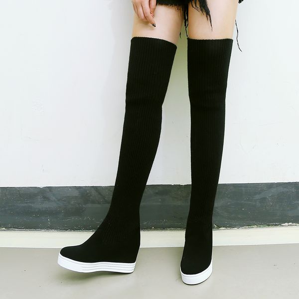 sarairis 2020 leisure slip on elastics knitting over-the-knee boots big size 43 women shoes woman height increasing, Black
sarairis 2020 leisure slip on elastics knitting over-the-knee boots big size 43 women shoes woman height increasing, Black