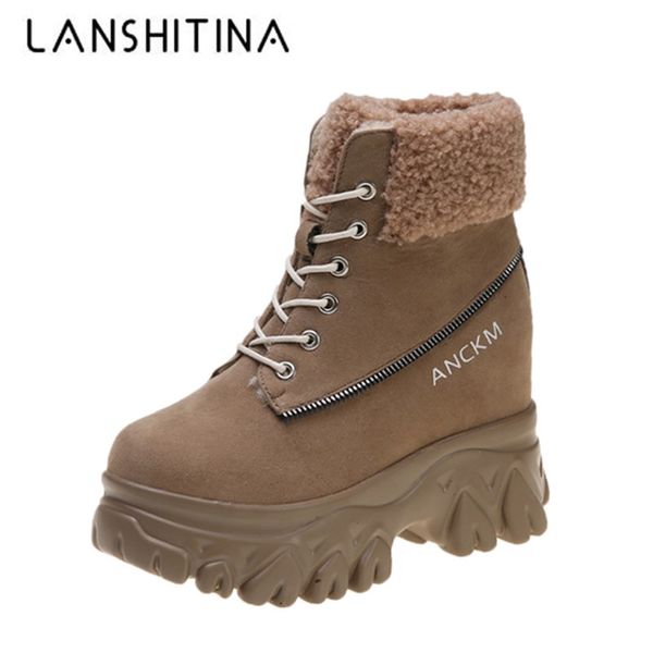 ankle boots for women 2020 winter zip high platform sneakers 9cm height increasing warm snow boots thick sole designer fur boot, Black
ankle boots for women 2020 winter zip high platform sneakers 9cm height increasing warm snow boots thick sole designer fur boot, Black
