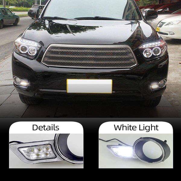 1 set for toyota highlander 2009 2010 2011 led drl daytime running lights daylight waterproof fog head lamp white
1 set for toyota highlander 2009 2010 2011 led drl daytime running lights daylight waterproof fog head lamp white