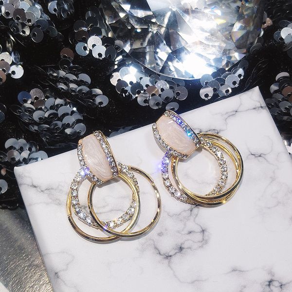 fashion statement jewelry geometric cute hollow multilayer round circle drop earrings for women korean style wedding pendientes, Silver
fashion statement jewelry geometric cute hollow multilayer round circle drop earrings for women korean style wedding pendientes, Silver