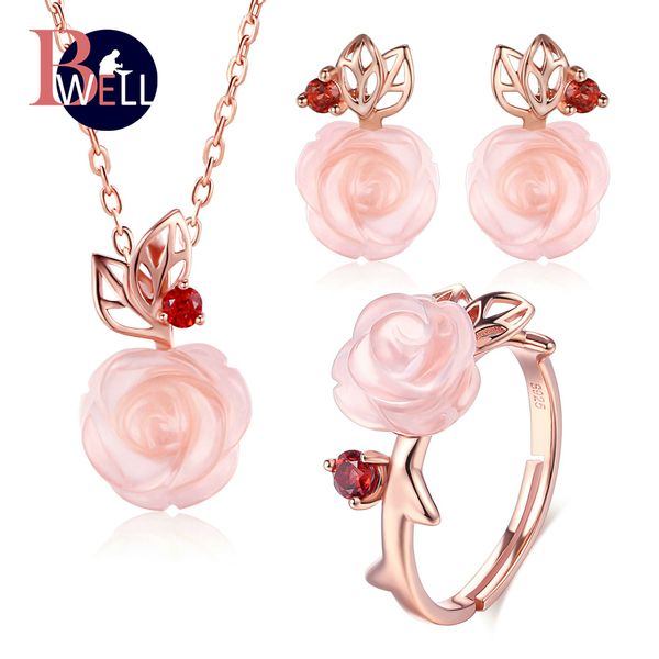 bwell pink flower 100% 925 sterling silver jewelry sets for women natural gemstone rose quartz wedding jewelry for women v033enr, Black
bwell pink flower 100% 925 sterling silver jewelry sets for women natural gemstone rose quartz wedding jewelry for women v033enr, Black