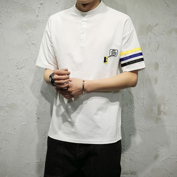 summer men's half-sleeve shirt t-shirt crew neck korean-style half sleeve students loose-fit versatile half-sleeve shirt t, White;black
summer men's half-sleeve shirt t-shirt crew neck korean-style half sleeve students loose-fit versatile half-sleeve shirt t, White;black