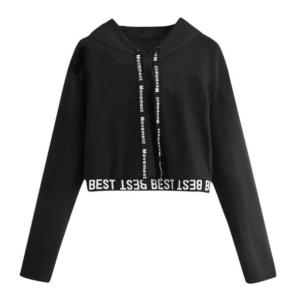 new fashion hoodie womens letter long sleeve splice pullover hooded hoodies hip hop sweatshirt short blouse streetwear 2019, Black
new fashion hoodie womens letter long sleeve splice pullover hooded hoodies hip hop sweatshirt short blouse streetwear 2019, Black