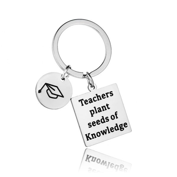 12pc wholesale teachers plant seeds of knowledge graduation cap stainless steel keyring keychain teacher's day gift jewelry hot, Silver
12pc wholesale teachers plant seeds of knowledge graduation cap stainless steel keyring keychain teacher's day gift jewelry hot, Silver