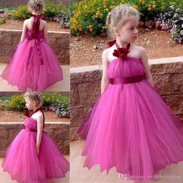 sweet fushia a line flower girl dresses with tulle long ribbon sash wedding baby party dress kids formal wear cheap, White;blue
sweet fushia a line flower girl dresses with tulle long ribbon sash wedding baby party dress kids formal wear cheap, White;blue