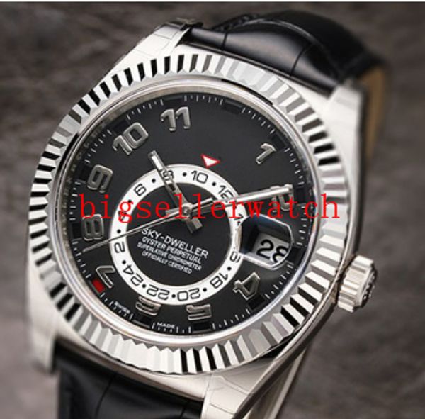 new men's leather strap watch asia automatic 2813 black dial 326139 watches date sky dweller men chronometer sapphire sport wristwatche, Slivery;brown
new men's leather strap watch asia automatic 2813 black dial 326139 watches date sky dweller men chronometer sapphire sport wristwatche, Slivery;brown