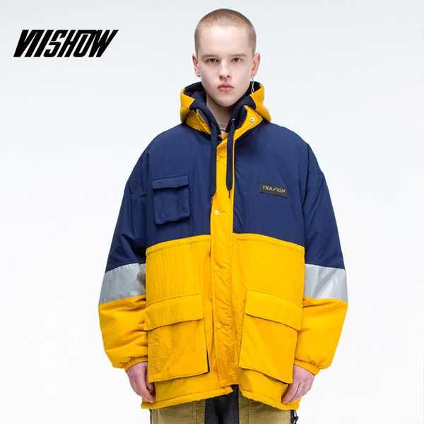 viishow 2019 winter new cotton coat men japanese men's hooded jacket youth stitching personality small cotton jacket, Black
viishow 2019 winter new cotton coat men japanese men's hooded jacket youth stitching personality small cotton jacket, Black