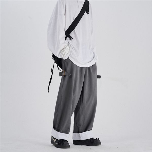 tide brand designer men luxury japanese retro overalls mens fashion elastic waist sense wide leg daddy pants loose straight casual pants, Black
tide brand designer men luxury japanese retro overalls mens fashion elastic waist sense wide leg daddy pants loose straight casual pants, Black