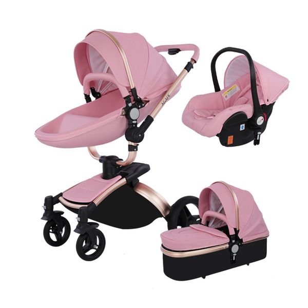 high landscape aulon stroller can sit and lie leather two-way cart shock absorption light and foldable pram
high landscape aulon stroller can sit and lie leather two-way cart shock absorption light and foldable pram