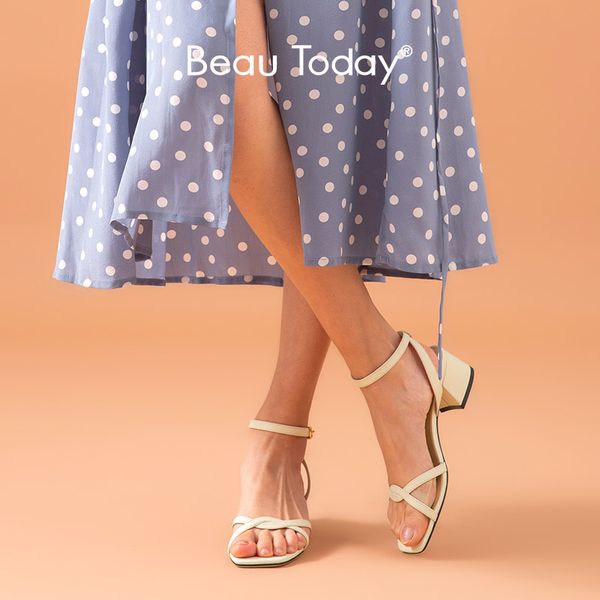 beautoday pump sandals women genuine cow leather square toe ankle buckle strap retro summer ladies med heel shoes handmade 31087, Black 
beautoday pump sandals women genuine cow leather square toe ankle buckle strap retro summer ladies med heel shoes handmade 31087, Black