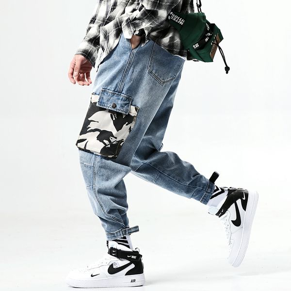 2019 fashions men jeans camouflage pocket cargo pants hip hop harem trousers baggy cotton denim joggers jeans male clothes, Blue
2019 fashions men jeans camouflage pocket cargo pants hip hop harem trousers baggy cotton denim joggers jeans male clothes, Blue